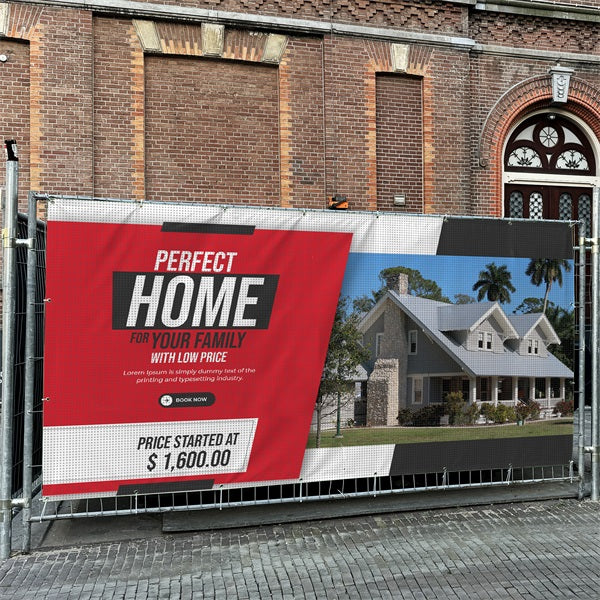 Custom Vinyl Mesh Fence Banners