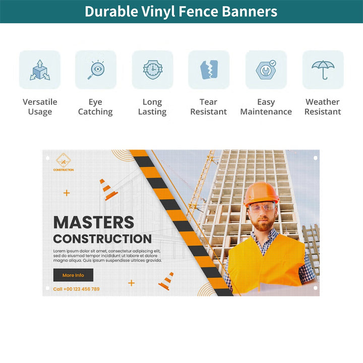Custom Vinyl Mesh Fence Banners
