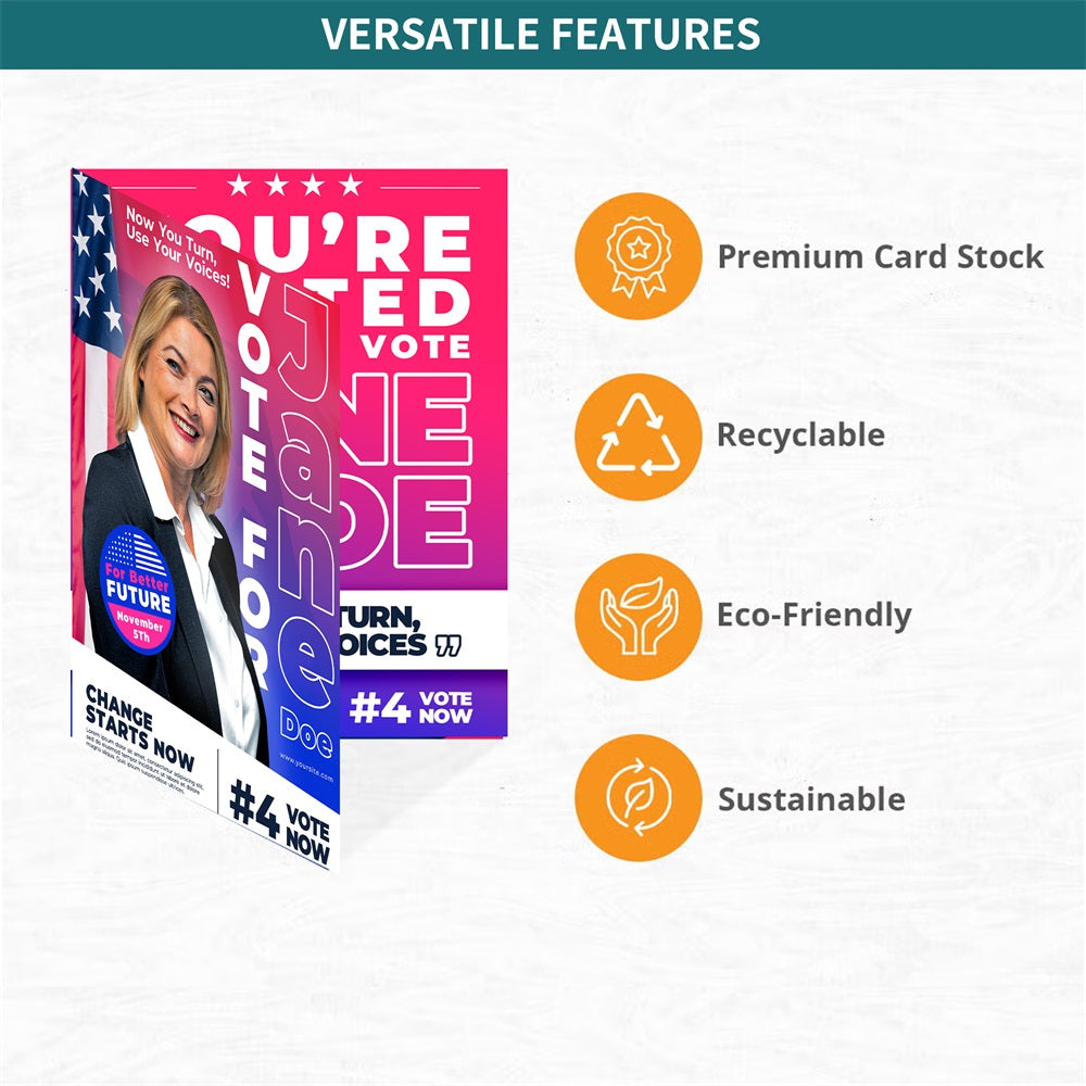 Custom Political Campaign Folded Flyers