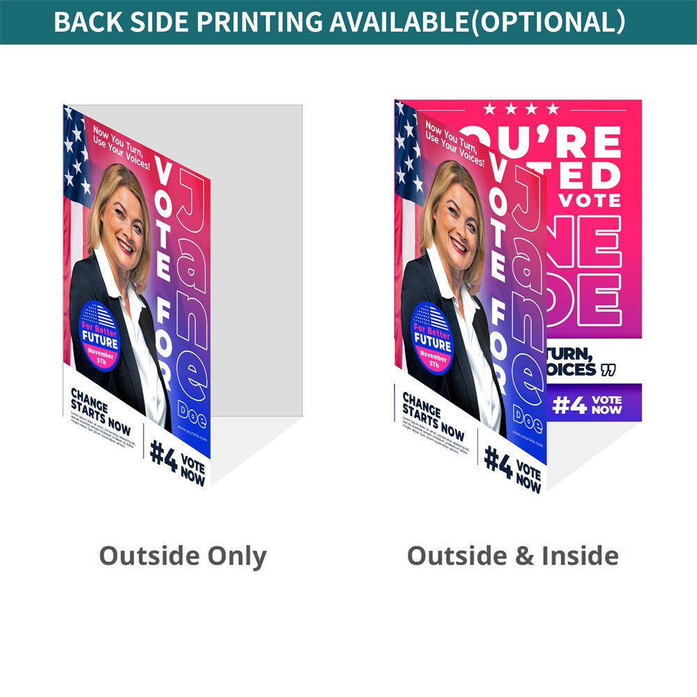 Custom Political Campaign Folded Flyers