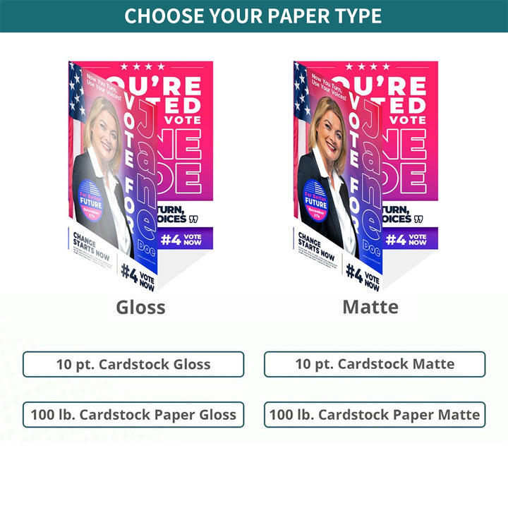 Custom Political Campaign Folded Flyers