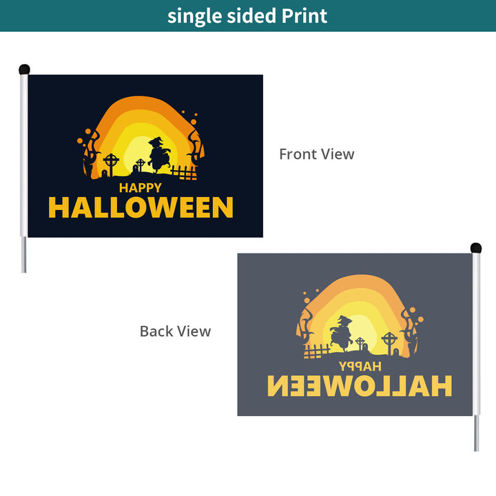 Custom Halloween Hand Flags