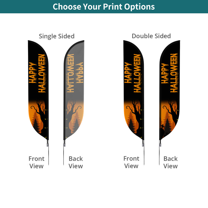 Custom Halloween Feather Flags