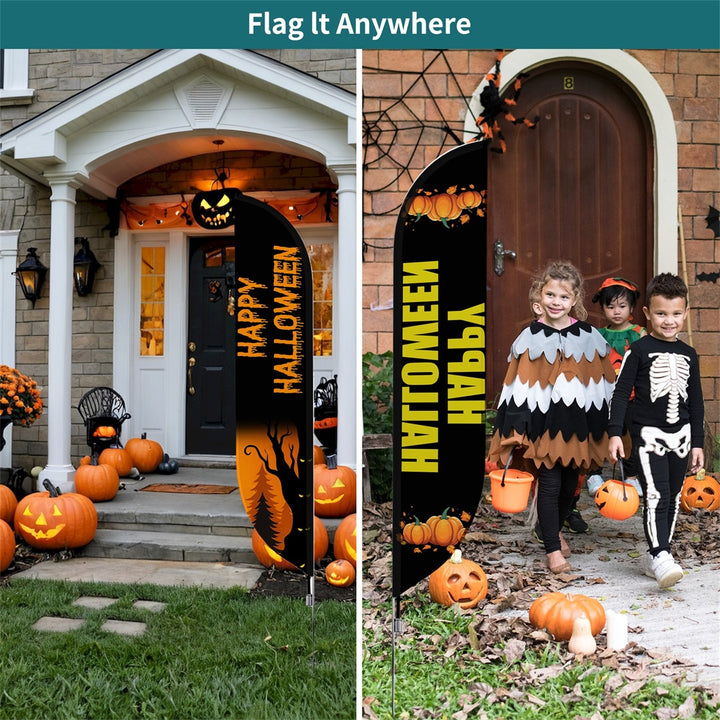 Custom Halloween Feather Flags