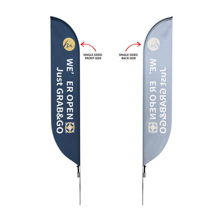 Custom Pre-Printed We are Open Feather Flags