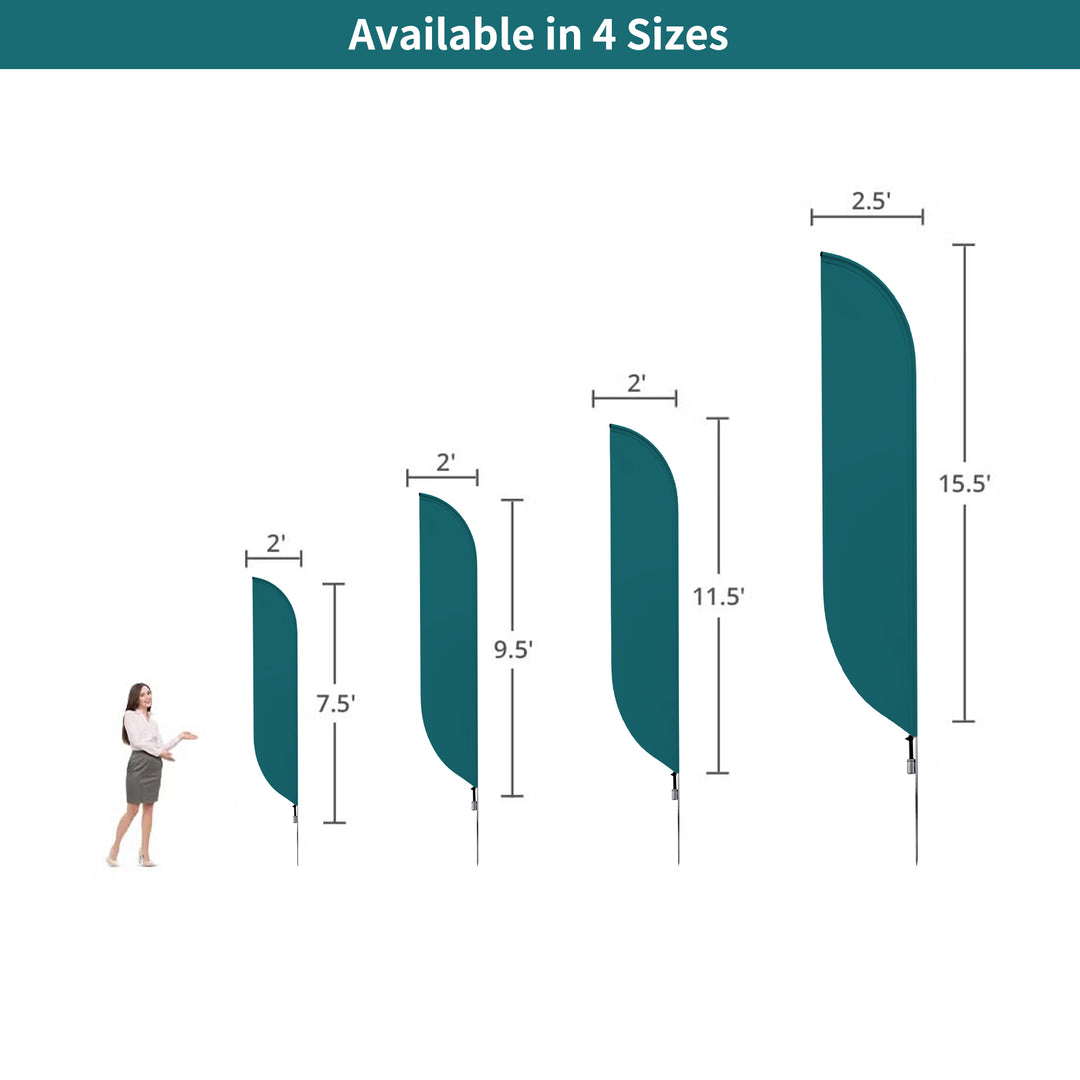 Custom Pre-Printed Temporary Closed Order Online Feather Flags