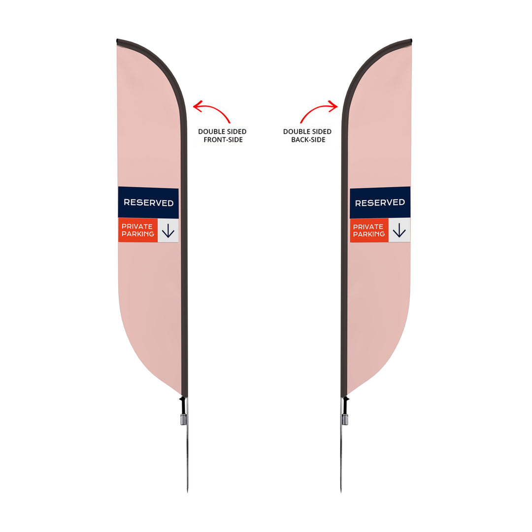 Custom Pre-Printed Take Out Parking Only Feather Flags