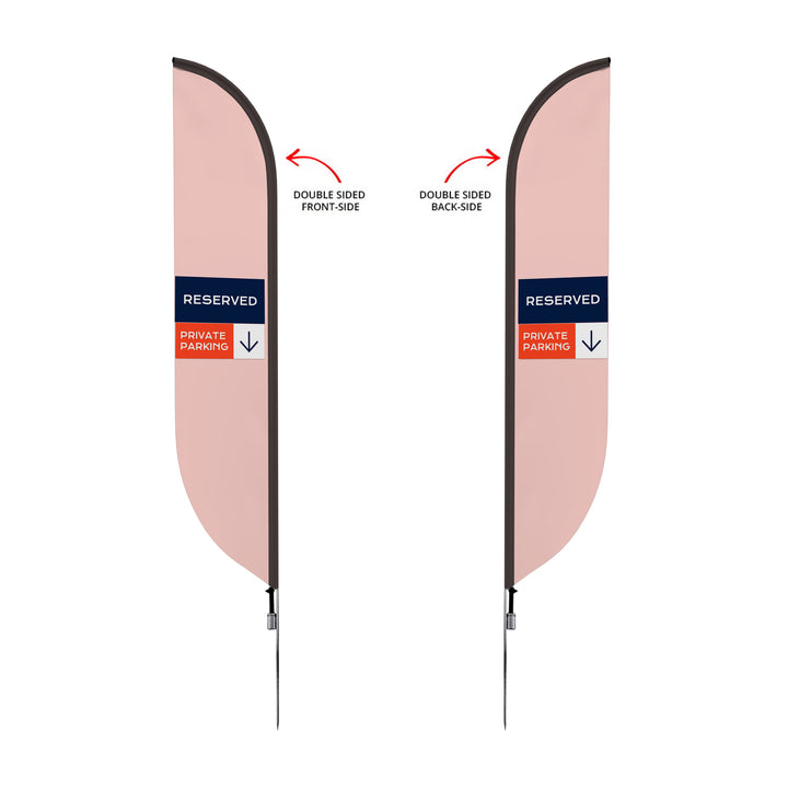 Custom Pre-Printed Take Out Parking Only Feather Flags