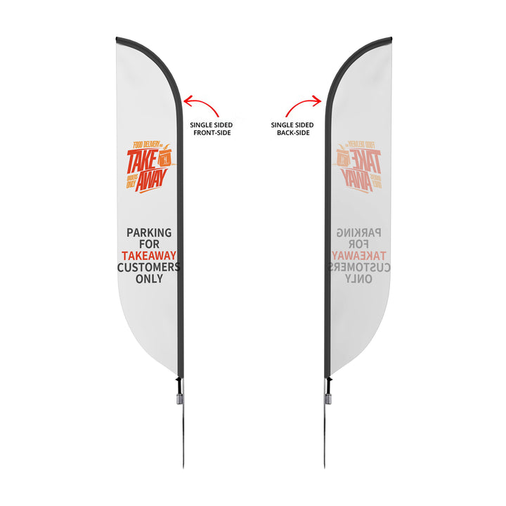 Custom Pre-Printed Parking for Takeaway Feather Flags