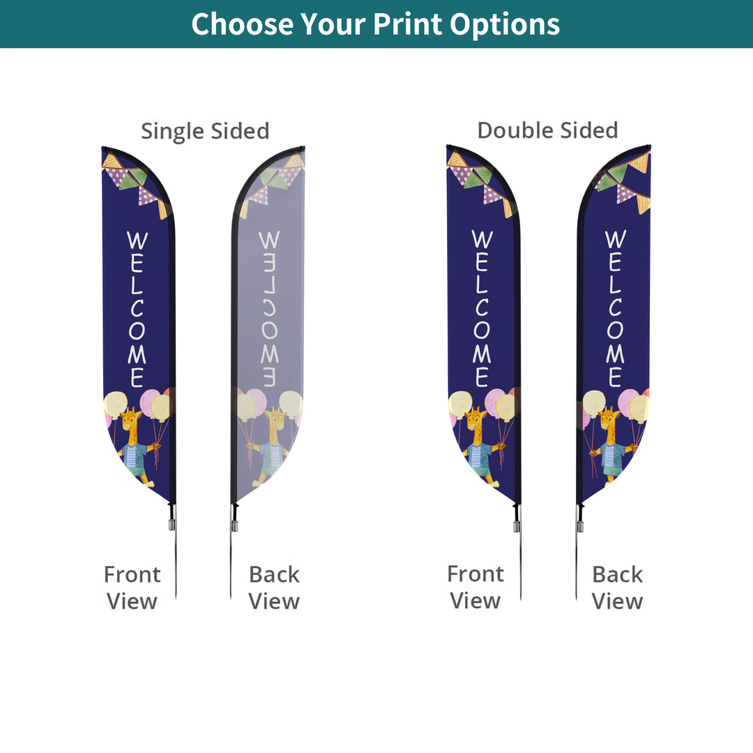 Custom Pre-Printed Welcome Feather Flags