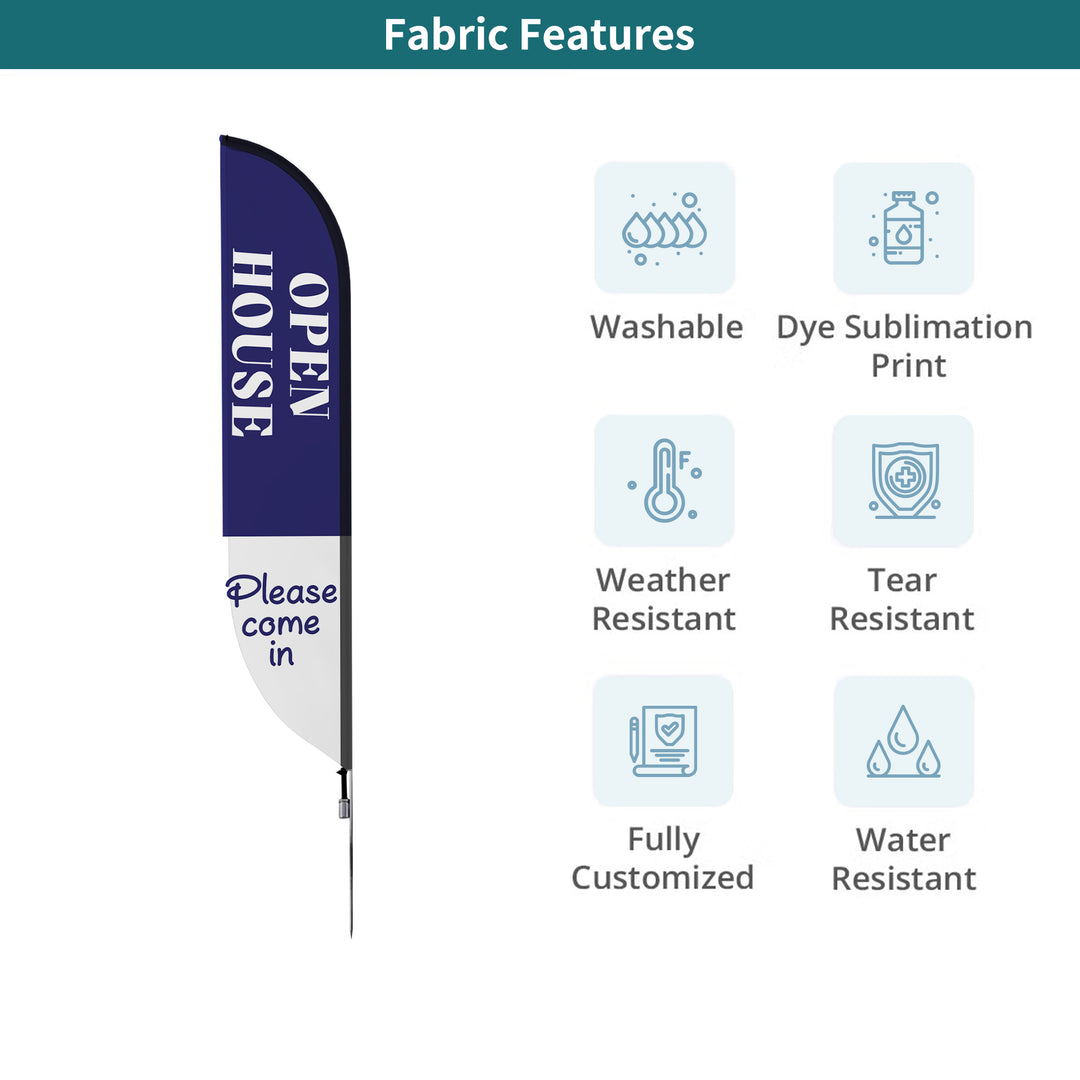 Custom Pre-Printed Open House Feather Flags