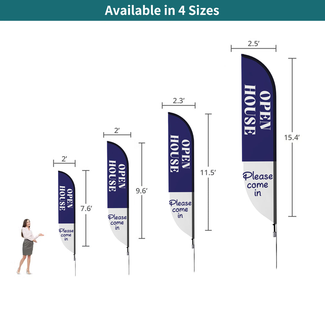 Custom Pre-Printed Open House Feather Flags