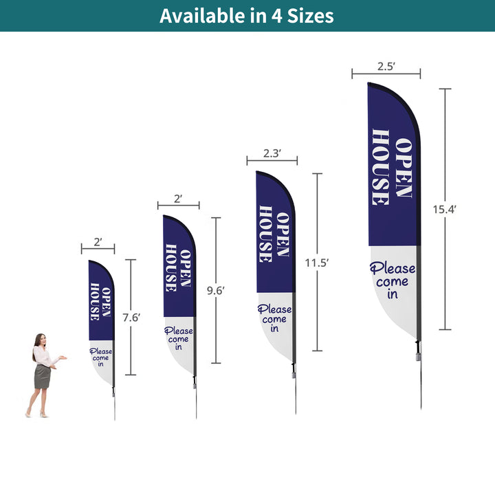 Custom Pre-Printed Open House Feather Flags