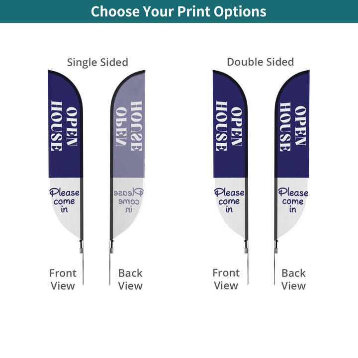 Custom Pre-Printed Open House Feather Flags