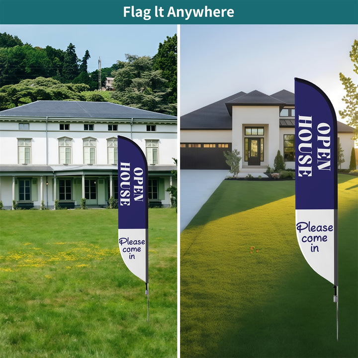 Custom Pre-Printed Open House Feather Flags