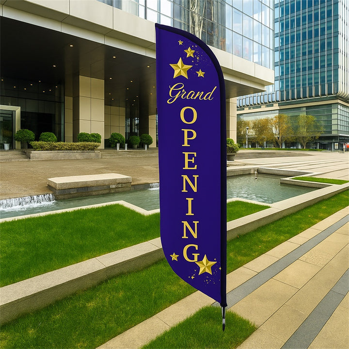 Custom Pre-Printed Grand Opening Feather Flags