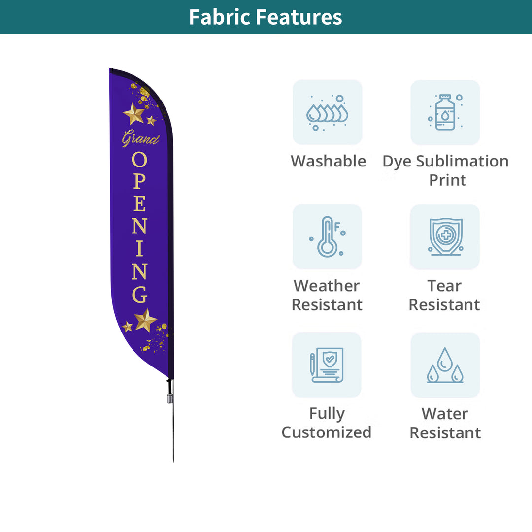 Custom Pre-Printed Grand Opening Feather Flags