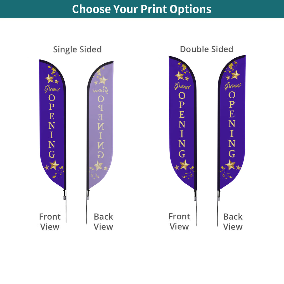 Custom Pre-Printed Grand Opening Feather Flags