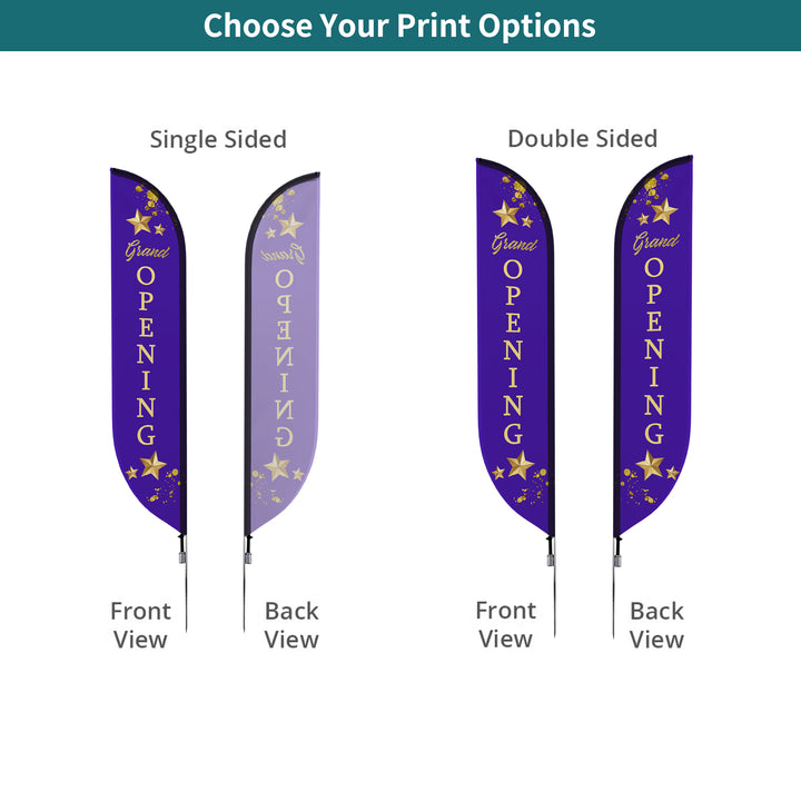 Custom Pre-Printed Grand Opening Feather Flags
