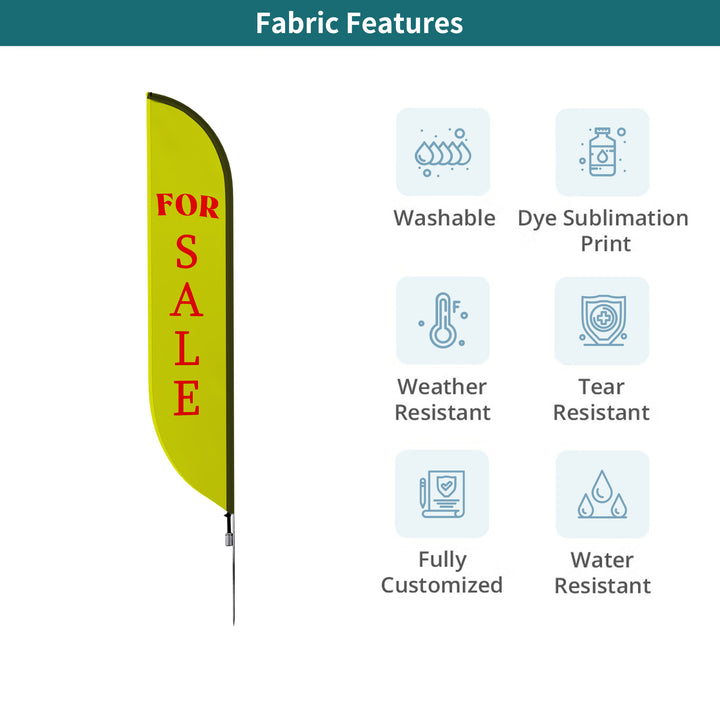 Custom Pre-Printed For Sale Feather Flags