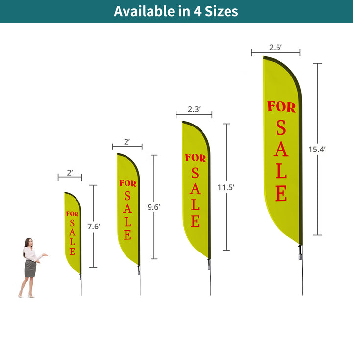 Custom Pre-Printed For Sale Feather Flags