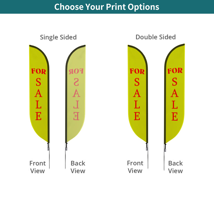 Custom Pre-Printed For Sale Feather Flags