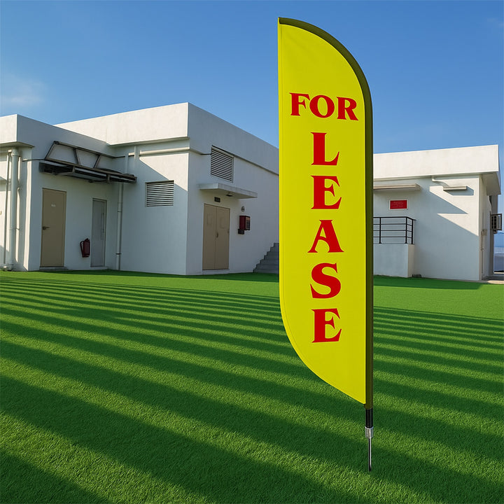 Custom Pre-Printed For Lease Feather Flags