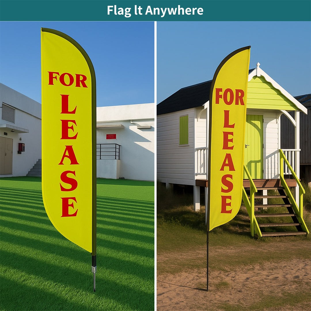 Custom Pre-Printed For Lease Feather Flags