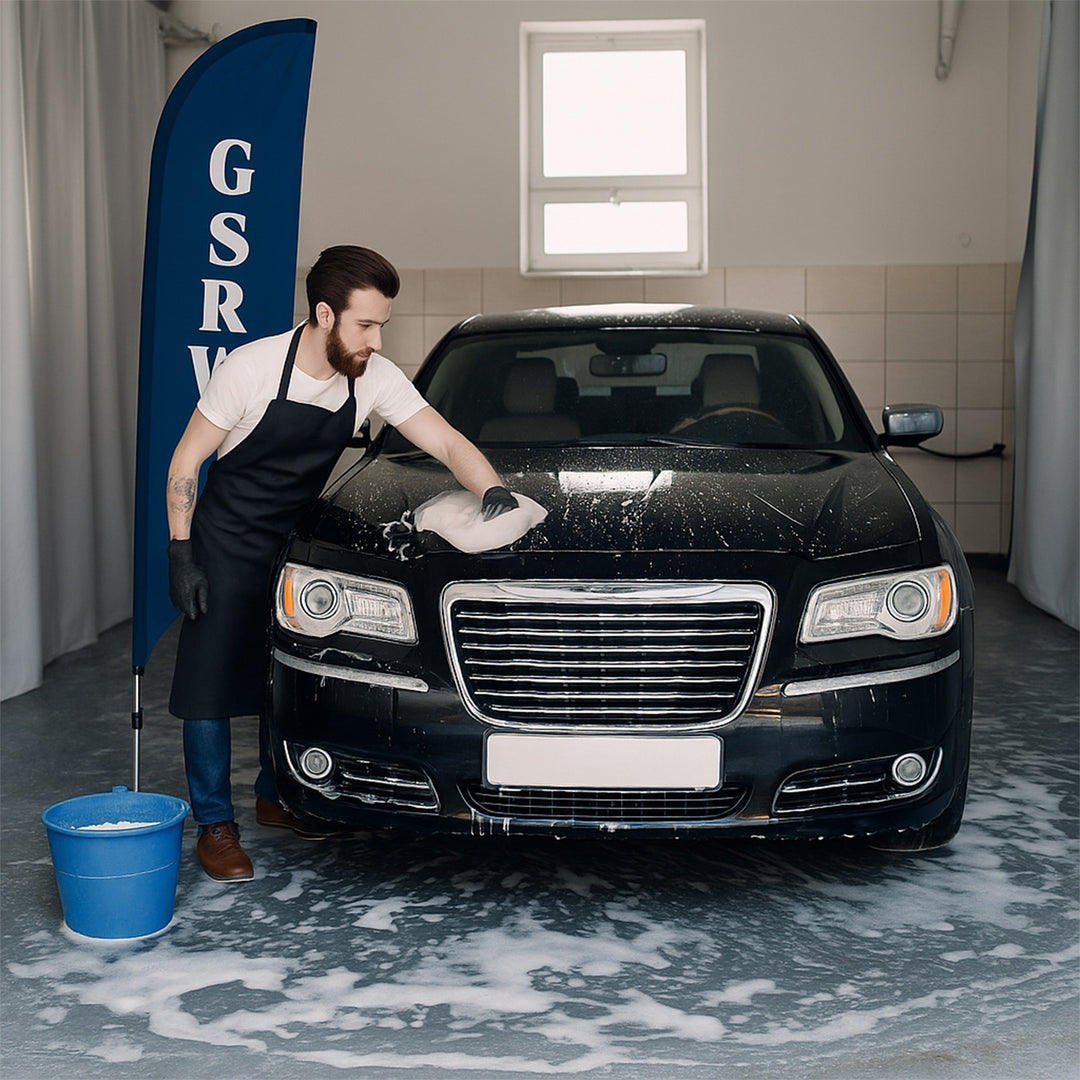 Custom Pre-Printed Car Wash Feather Flags
