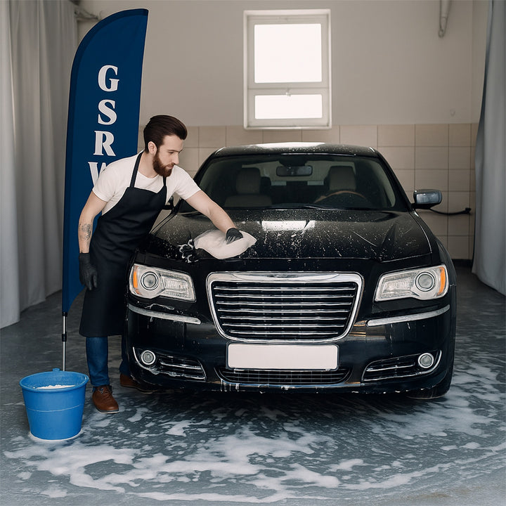 Custom Pre-Printed Car Wash Feather Flags