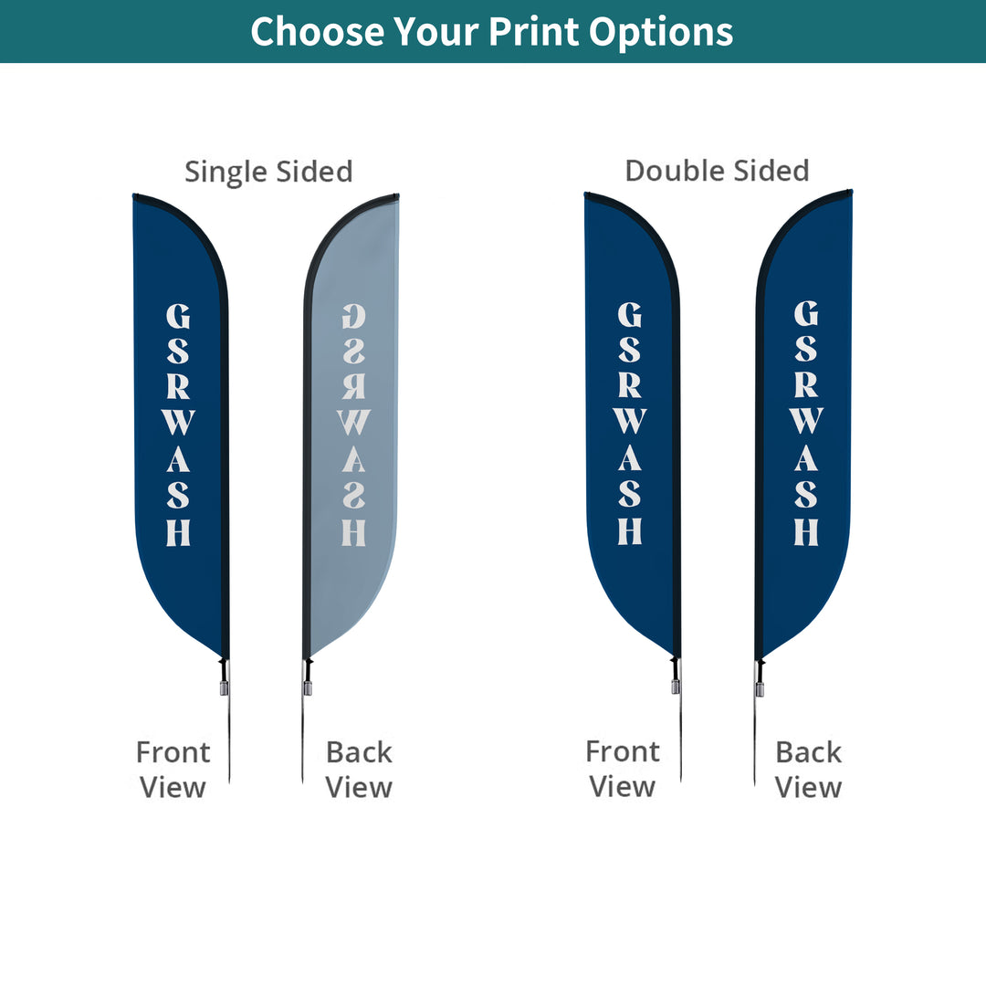 Custom Pre-Printed Car Wash Feather Flags
