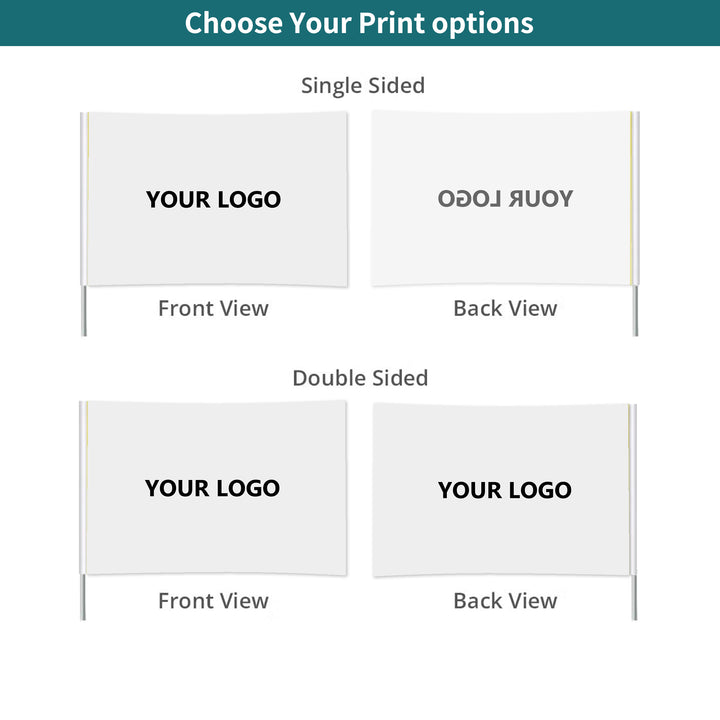 Custom Rectangle Golf Flags