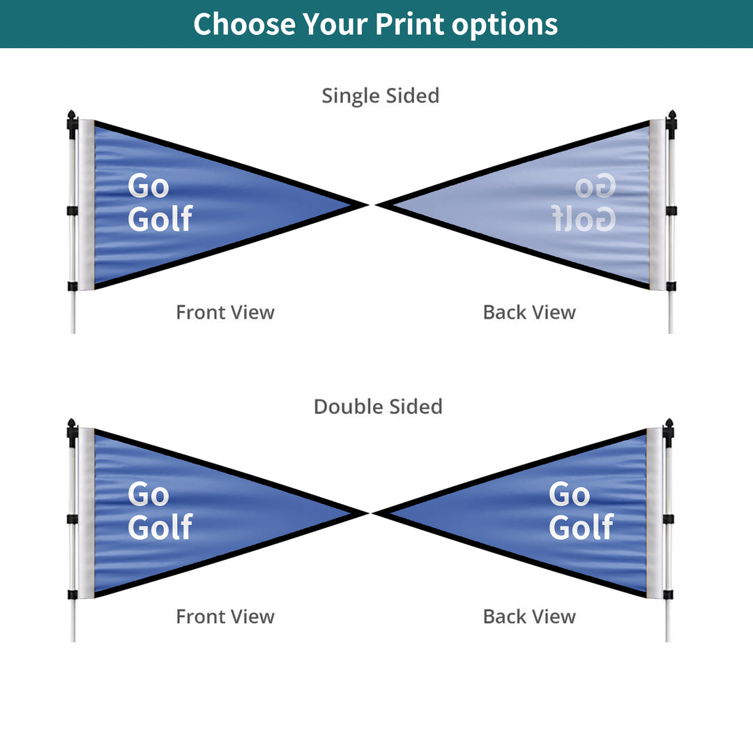 Custom Triangle Golf Flags