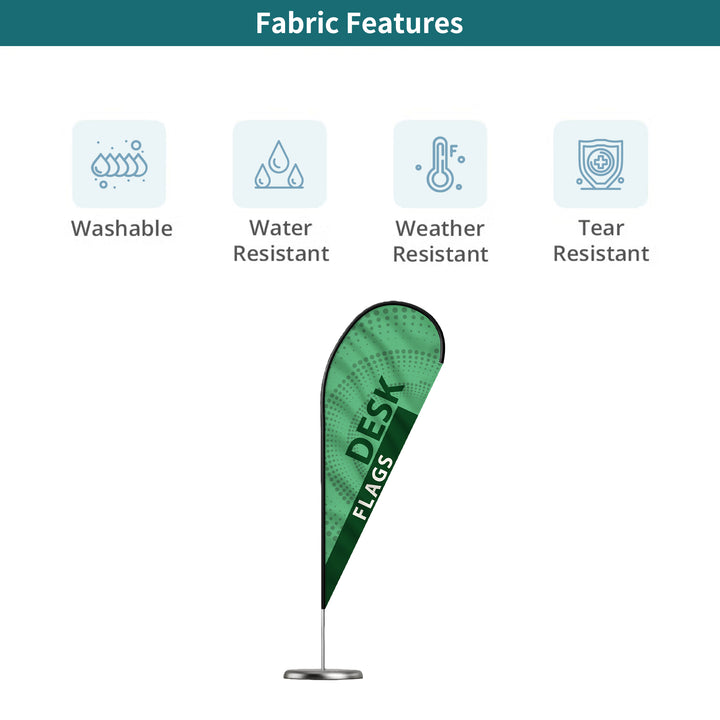 Custom Teardrop Desk Flags