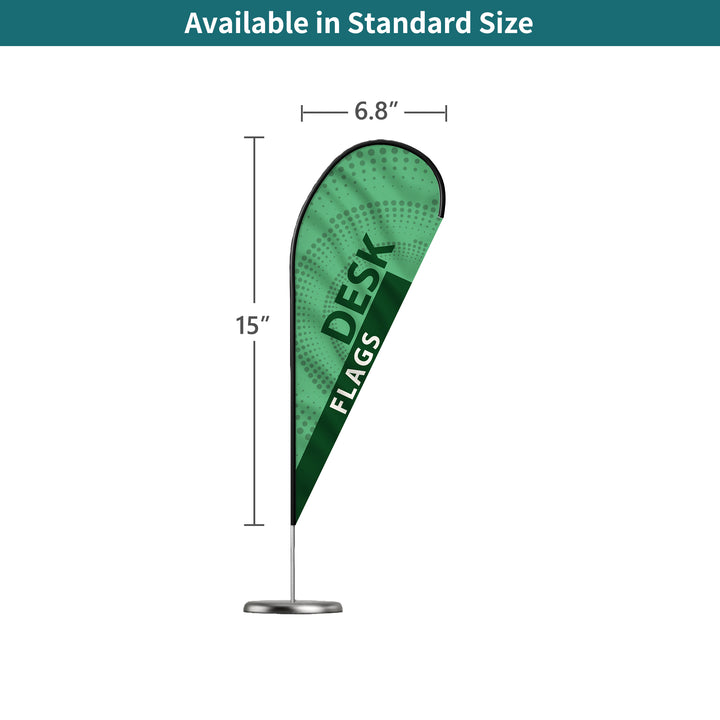 Custom Teardrop Desk Flags