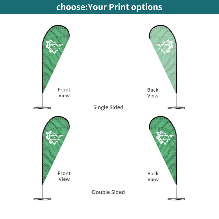 Custom Teardrop Desk Flags