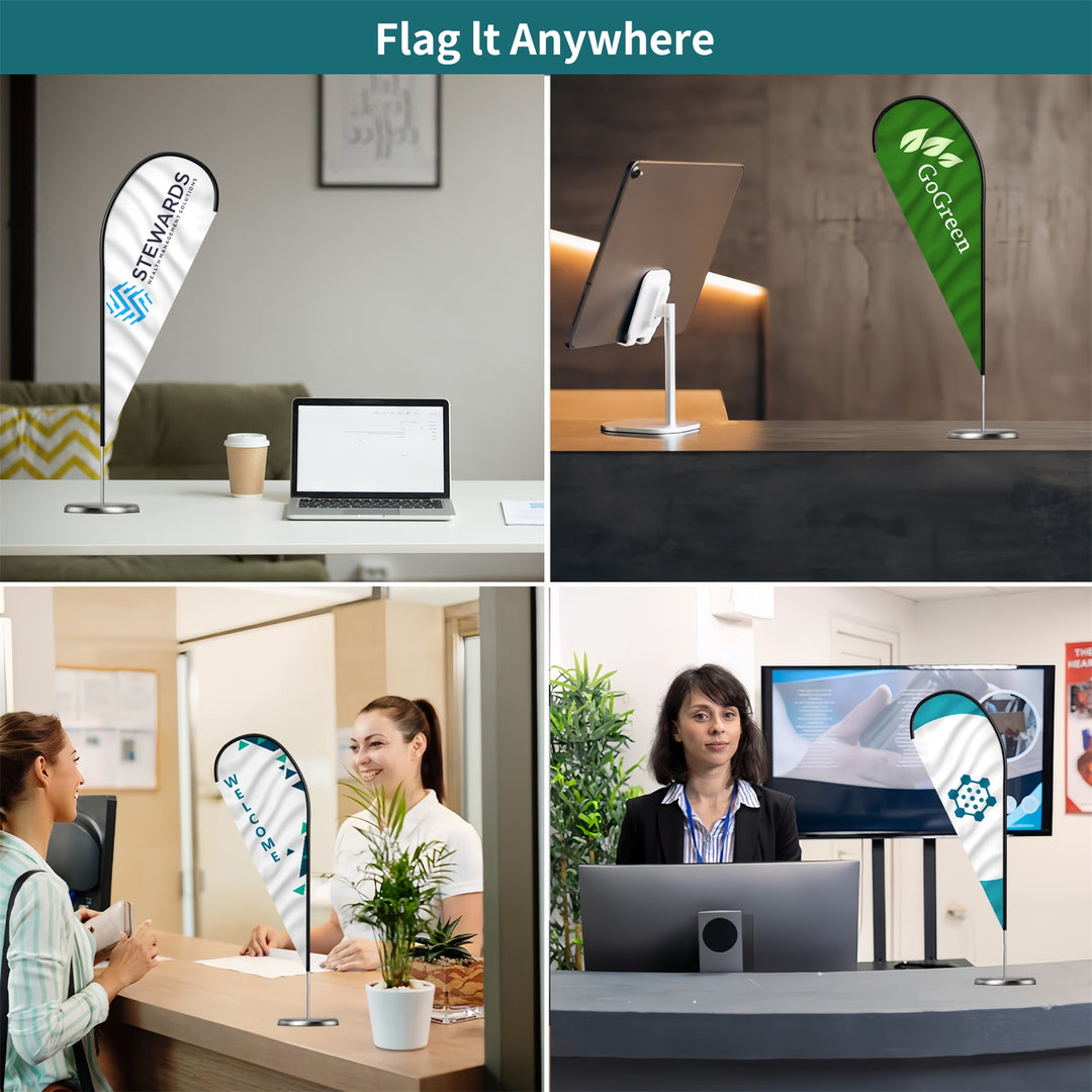 Custom Teardrop Desk Flags
