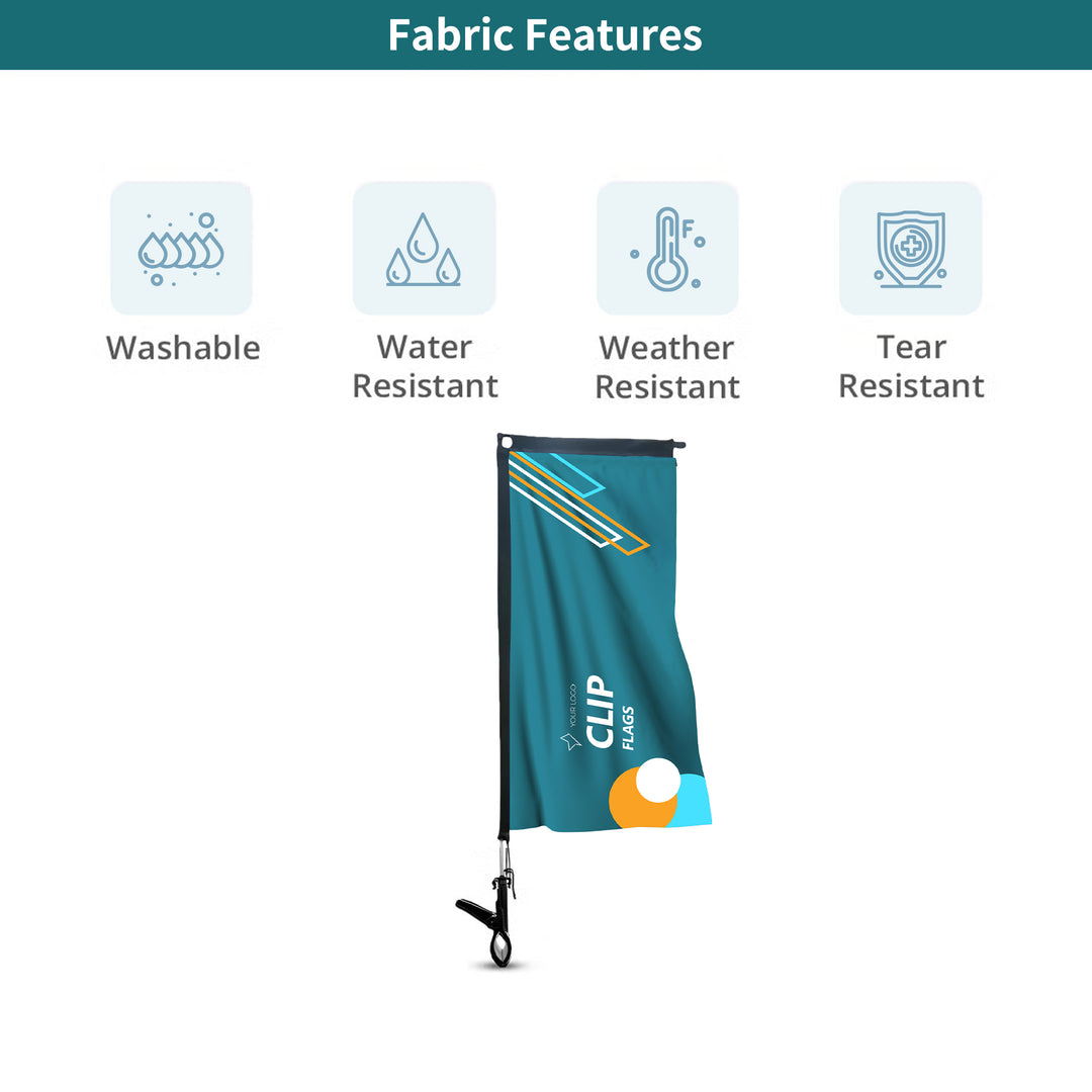 Custom Rectangle Clip Flags