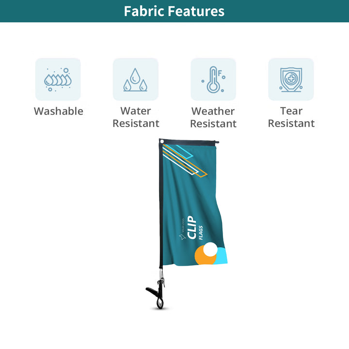 Custom Rectangle Clip Flags