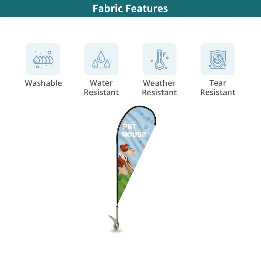 Custom Teardrop Clip Flags