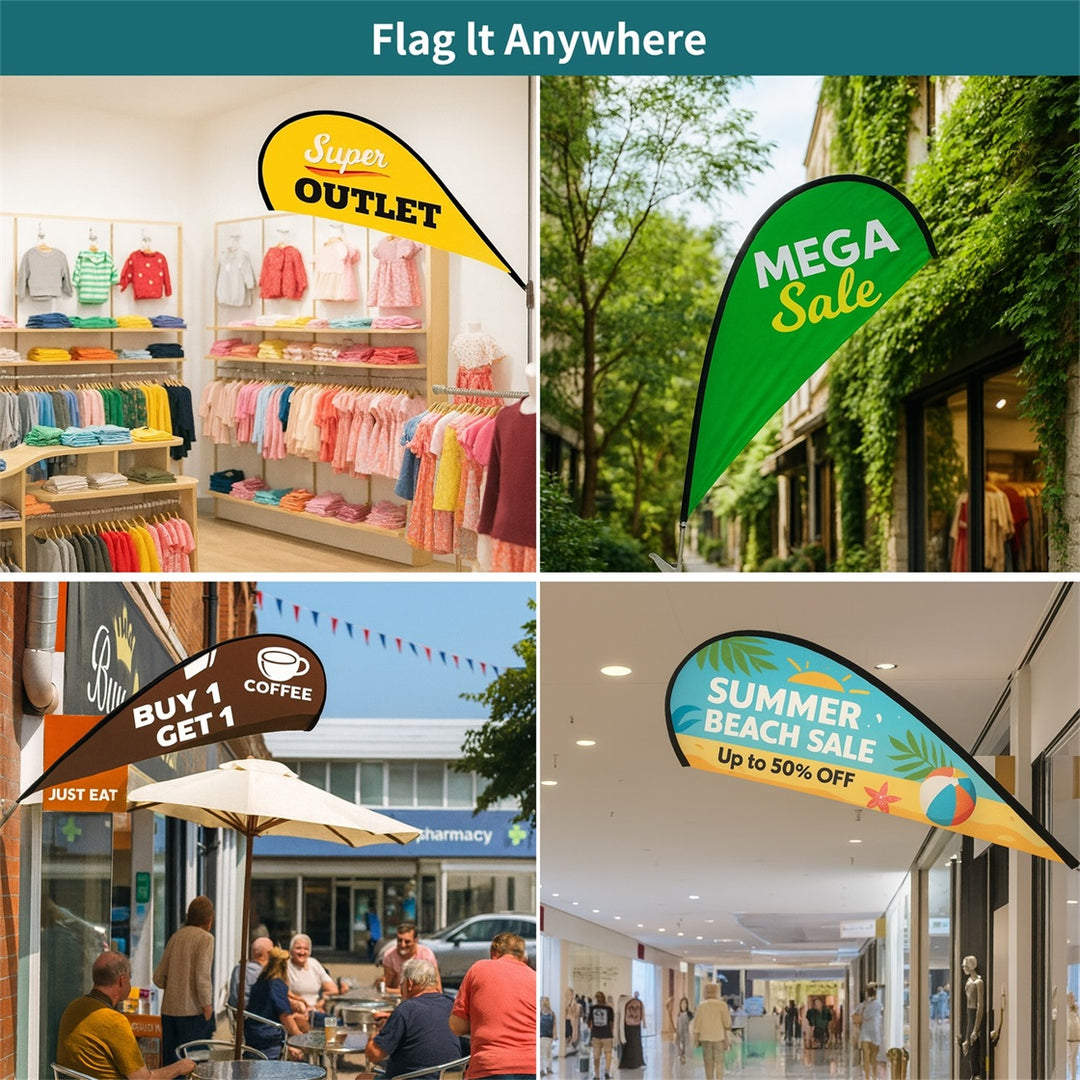 Custom Teardrop Clip Flags