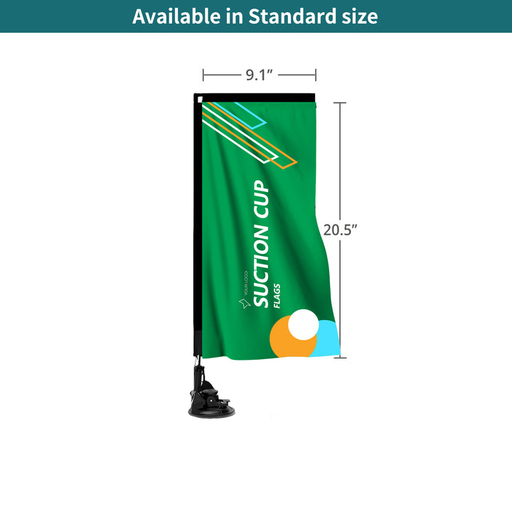 Custom Rectangle Suction Cup Flags