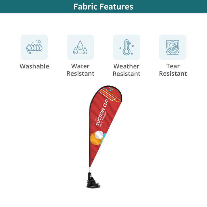 Custom Teardrop Suction Cup Flags