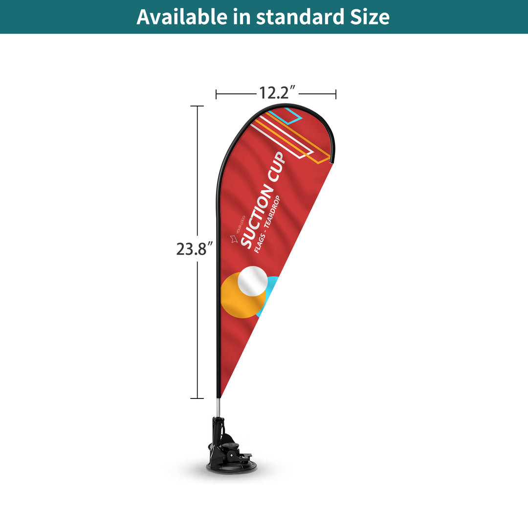Custom Teardrop Suction Cup Flags