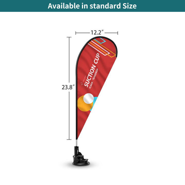 Custom Teardrop Suction Cup Flags