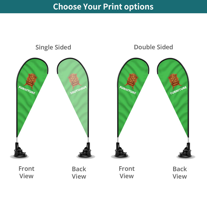 Custom Teardrop Suction Cup Flags