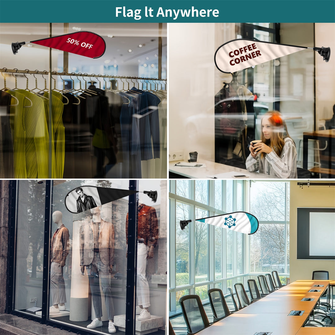 Custom Teardrop Suction Cup Flags