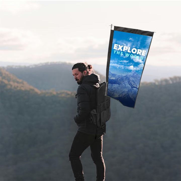 Custom Rectangle Backpack Flags