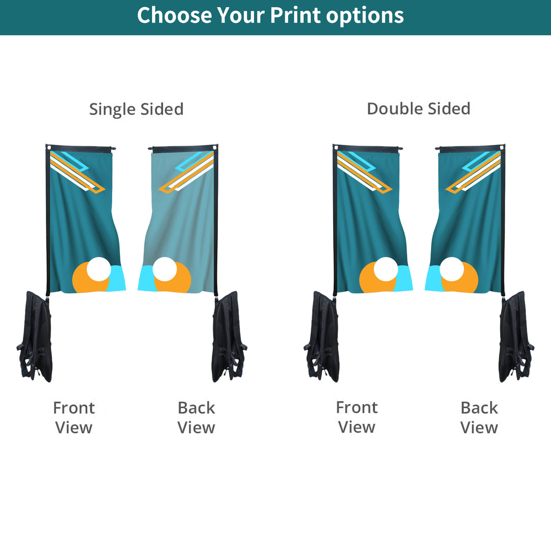 Custom Rectangle Backpack Flags
