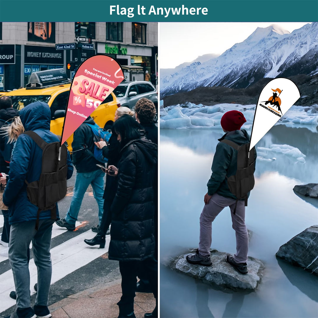 Custom Teardrop Backpack Flags